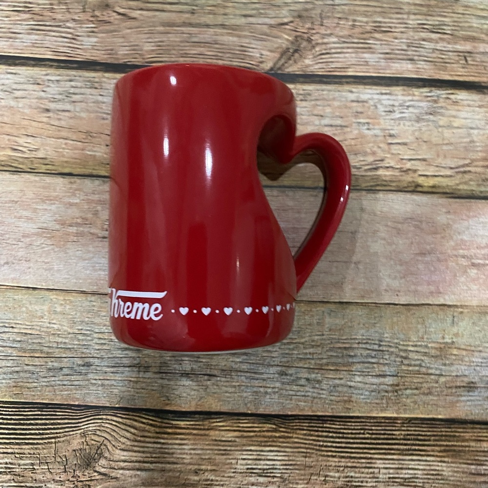 Krispy Kreme Doughnuts 3-D Heart Handled Coffee Tea Cocoa Mug Cup Red Valentine